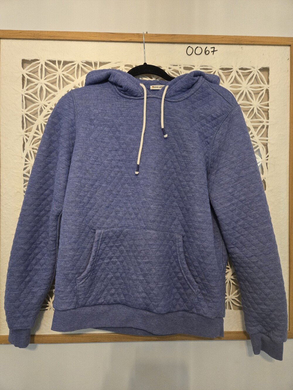 Marine Layer Quilted Hoodie Women’s Medium Arctic Ice Blue - Picture 1 of 6